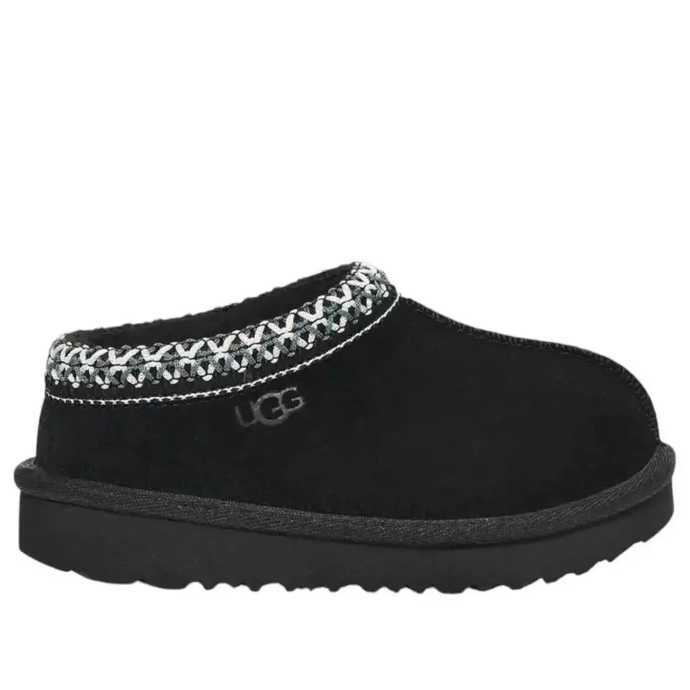 UGG Tasman II 1019066T-BLK Slippers Toddler 9 Black Suede Slip On Shoes RHS9070